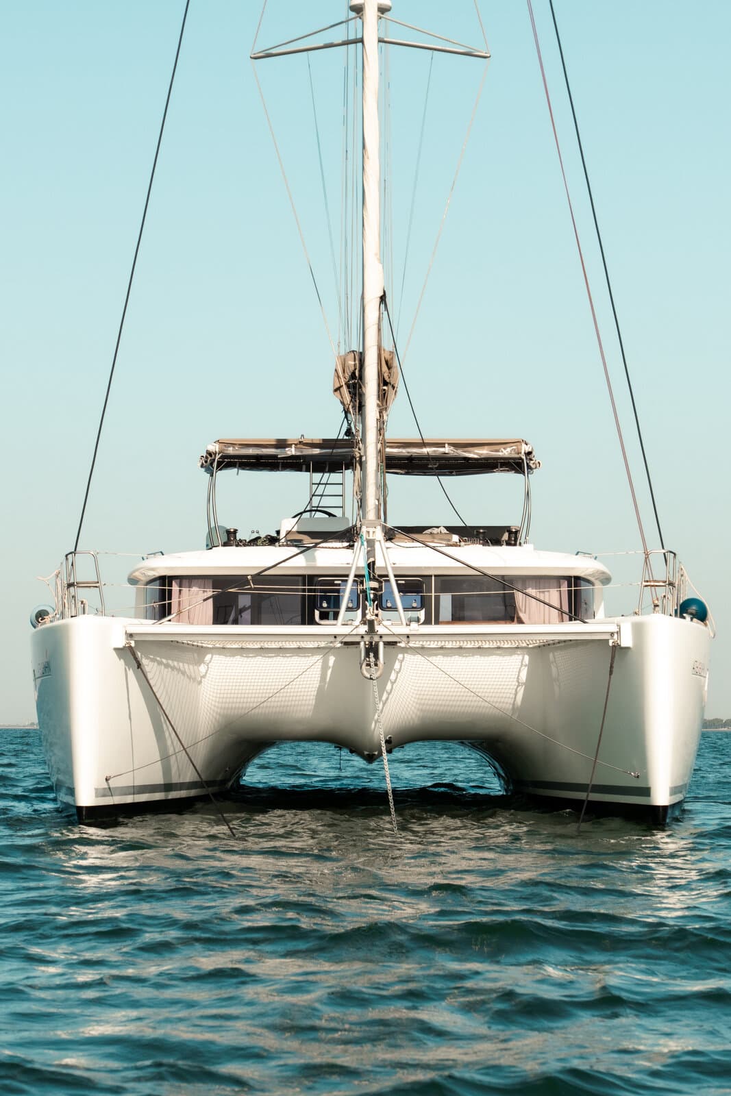 Catamaran head-on